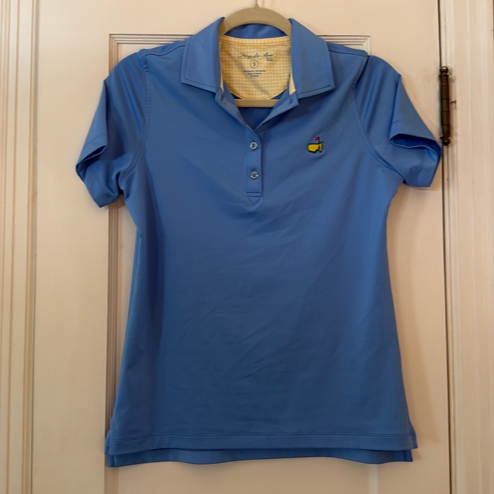 Masters Women Magnolia Lane Blue Size Small Tech Collared Polo